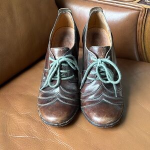Frye Dark Brown Leather Women's Oxfords